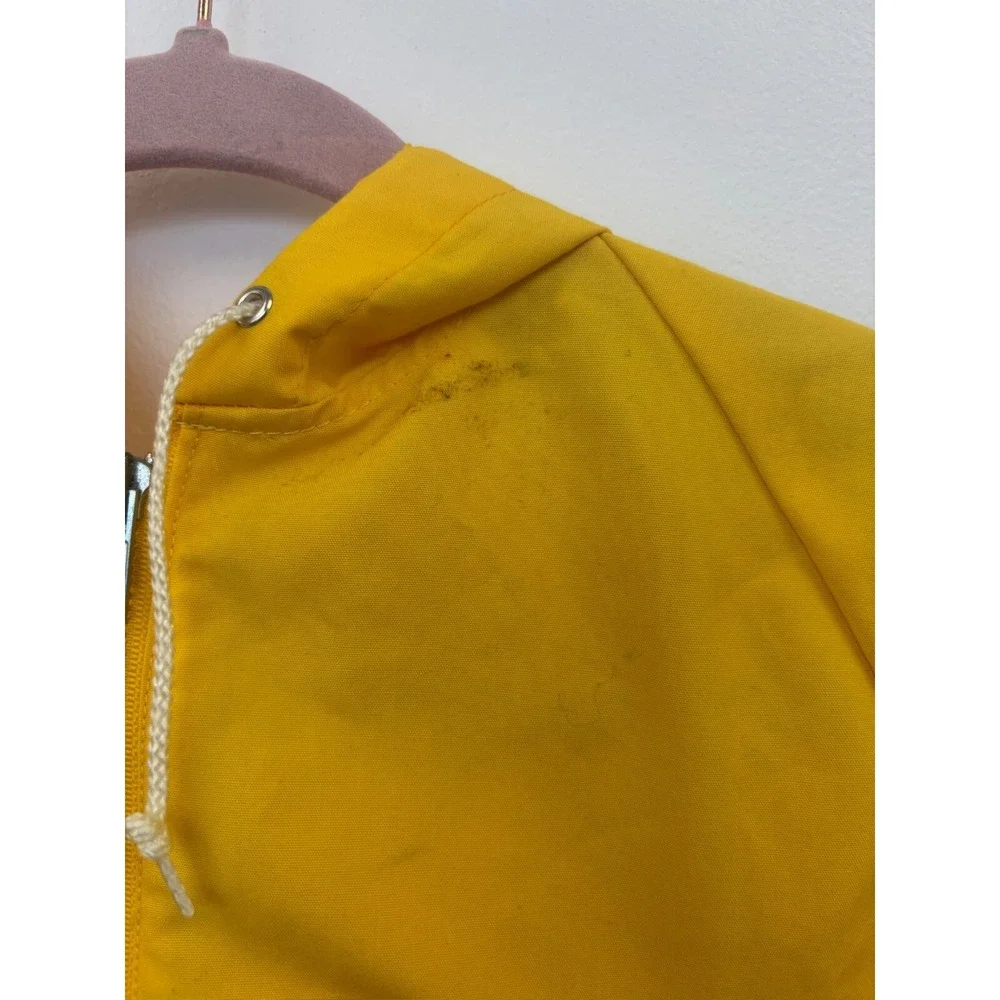 VINTAGE Walt Disney Productions Mickey Mouse Zip Front Hoodie Park Jacket Yellow